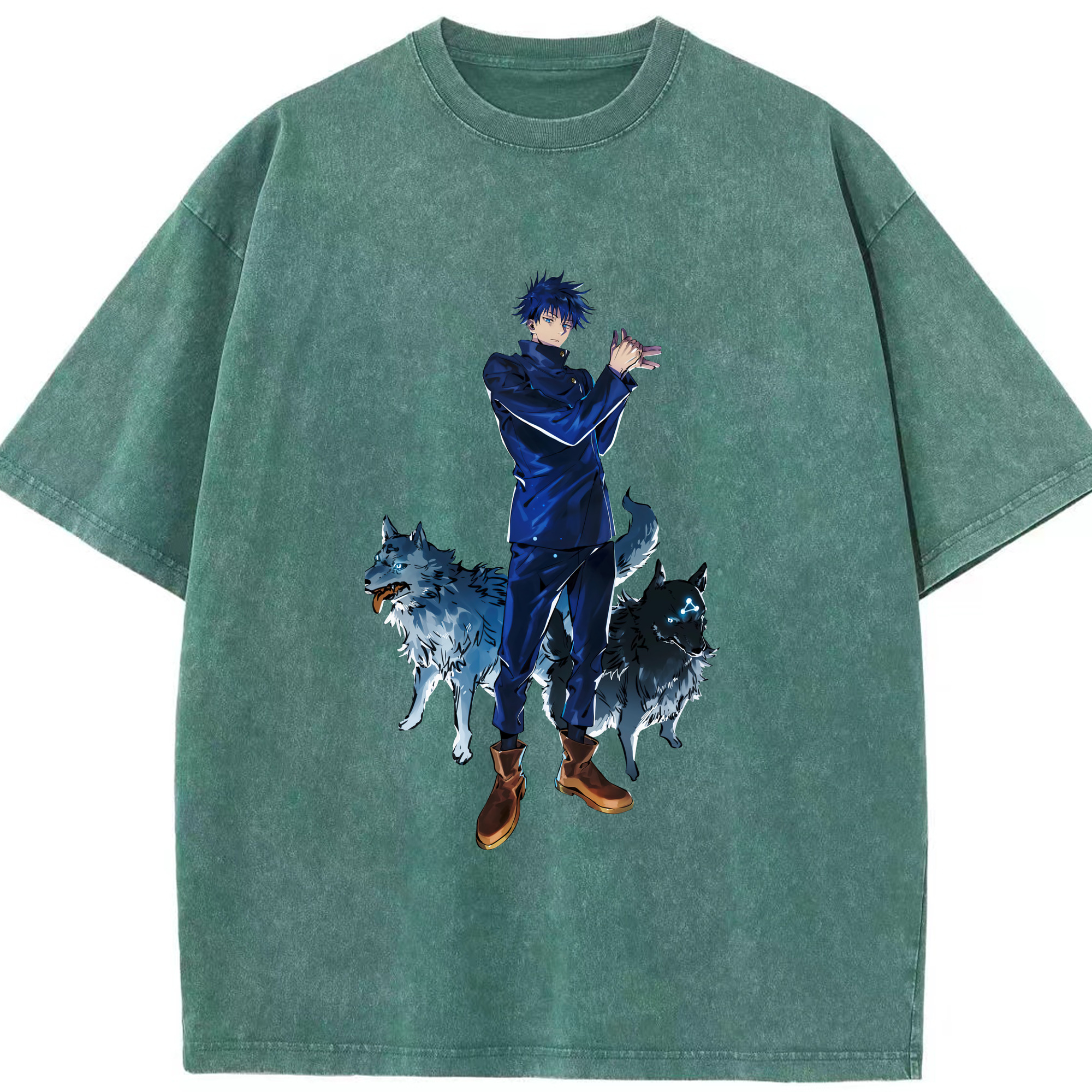 （画像用） 呪術廻戦 Jujutsu Kaisen 綿100% ヴィンテージ風 半袖Tシャツ（フロントプリント）